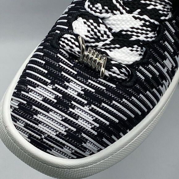 Burberry Black & White Check Knit Box Sneakers size 37 - Picture 9 of 15